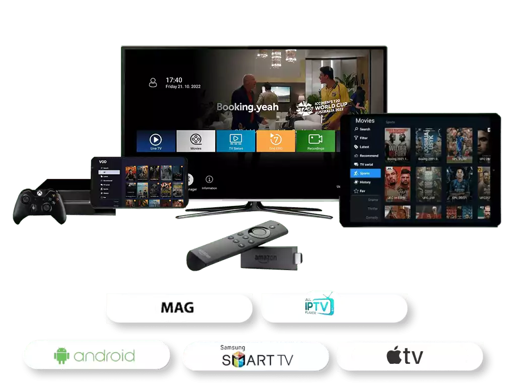 Streama IPTV utan Box eller Med Box eller på vilken enhet och app som helst